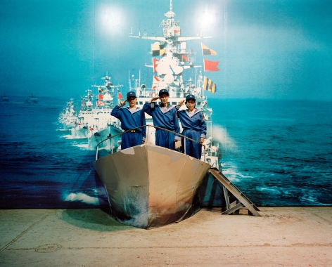 Reiner Riedler, Fake Holidays, Saluting at the Minsk World Military Theme Park, Shenzhen, China, 2008, Sous Les Etoiles Gallery