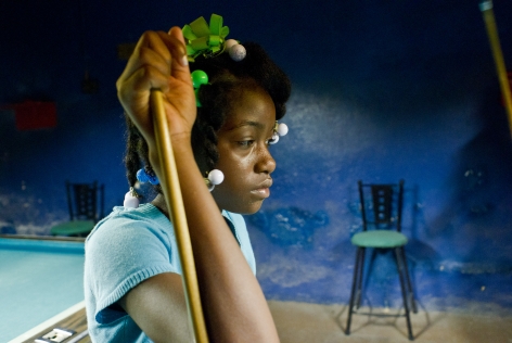 Magdalena Solé, Mississippi Delta, Girl with Pool Stick, Clarksdale, 2010, Sous Les Etoiles Gallery