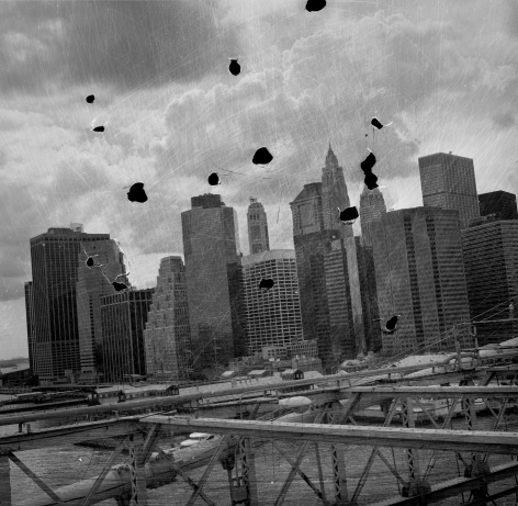 Bruno Bertrand-Frezoul, Scratching New York, Manhattan skyline, 2006, Sous Les Etoiles Gallery